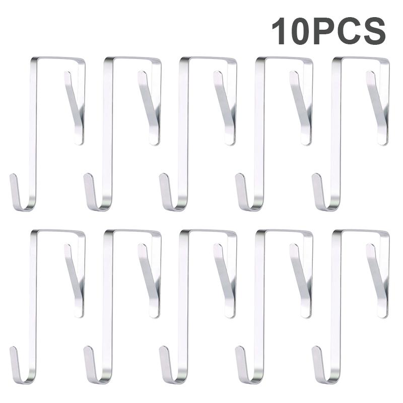 5/10 Pcs Over The Door Hooks Door Hanger Hooks For Bathroom Kitchen Towels Hats Hanging Organizer Multi-Purpose Hooks