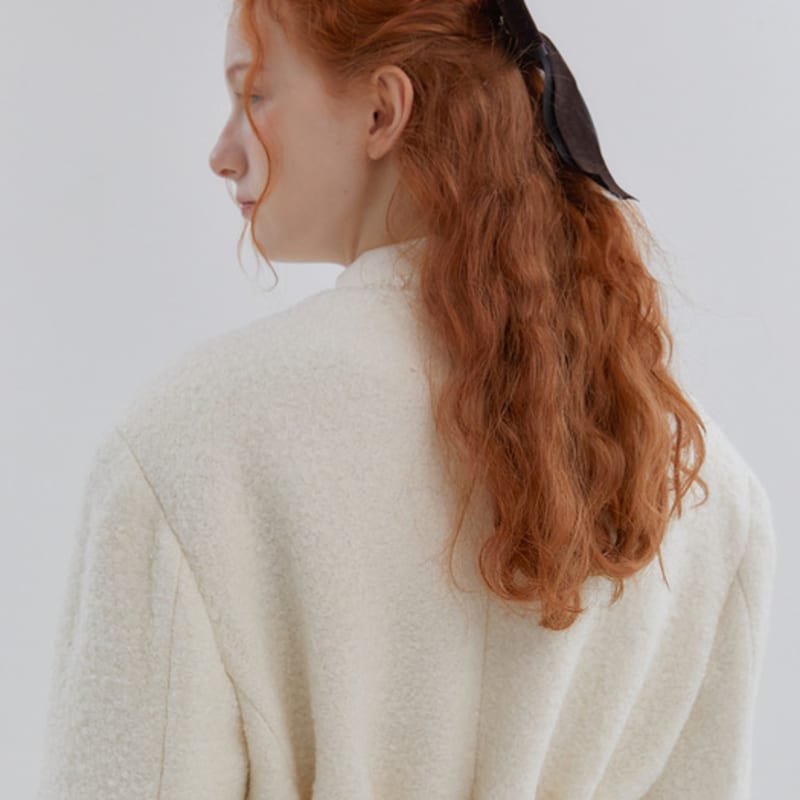 ANOETIC VELVET CLASSIC RIBBON HAIRPIN_BROWN