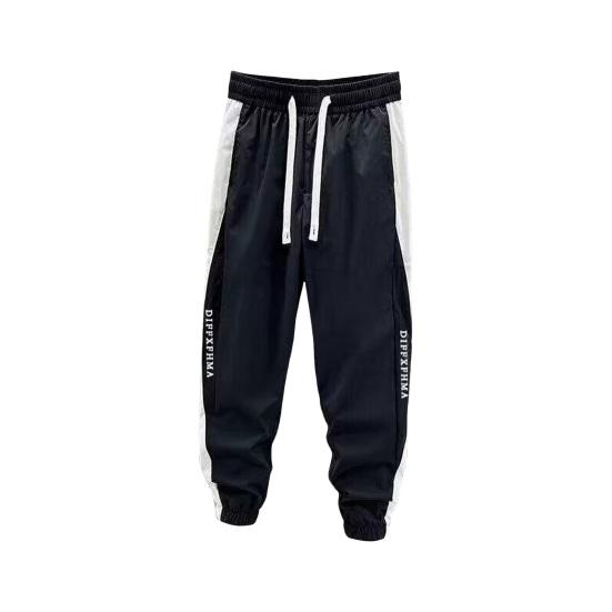 Men's Cargo Pants Sweatpants Drawstring Waist Joggers Pants with Pockets Letter Print Color Blocking