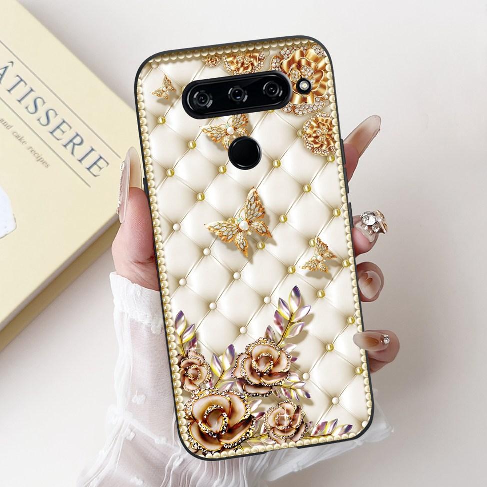 For LG V40 V50 ThinQ Case V50S ThinQ Cute Cartoon Cat Luxury Cool Shockproof Silicone Back Cover For LG V50S ThinQ 5G Phone Case