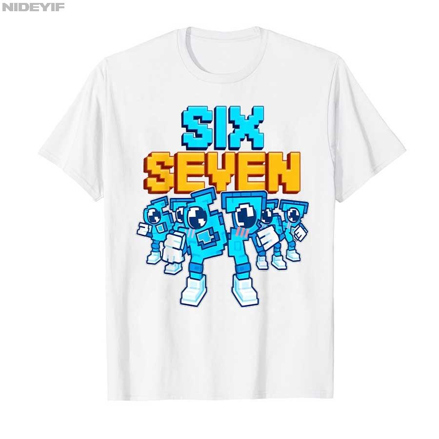 67 Six Seven Lustiges Italienisches Brainrot Kinder Gaming Meme T-Shirt Für Männer Frauen 100% Baumwoll T-Shirts Kurzarm Tops 1020-1