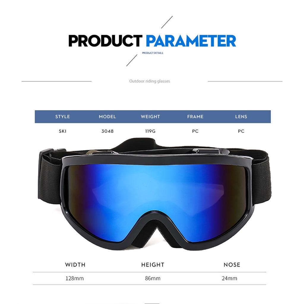Ski Goggles Anti-fog Winter Outdoor Sports Riding Motorcycle Windproof Goggles Anti-UV Sunglasses Ski Goggles 100% UV Protection
