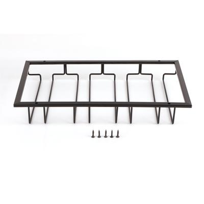 Soporte para Copas Negro 4 Ranuras Alambre de Hierro Diseño Ensamblado Resistente a la Corrosión Fácil Limpieza Vasos