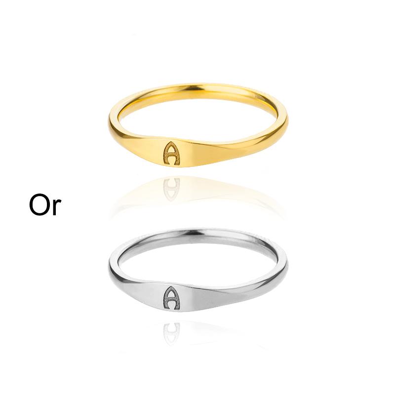 Initialen Ringen Voor Vrouwen Mannen Roestvrij Staal Initialen Ring A M K S Alfabet Naam Esthetische Bruiloft Sieraden Kerstcadeau