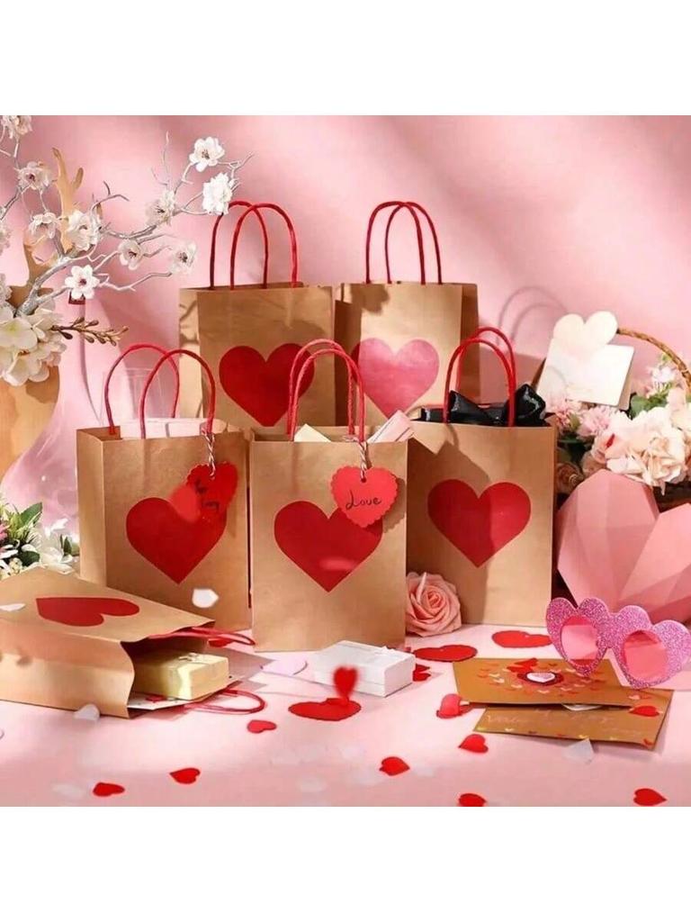30pcs/Set,Suitable For Valentine's Day Decoration Items, Party Bags, Wedding Party Gift Bags, Craft Tote Bags, Party Gift Bags.