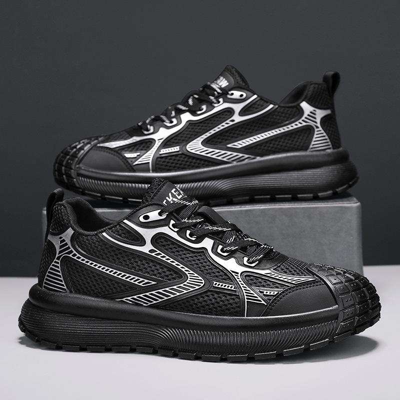 Men's shoes summer breathable mesh trend versatile platform shoes fashion classic Hong Kong style trendy men Internet celebrity street dad shoes