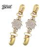 Metal Collar Brooch 2Pcs Vintage Sweater Clips for Women Girls, Retro Faux Pearl And Rhinestones Cardigan Clips, Elegant Clasp Pin Dresses Shawls,
