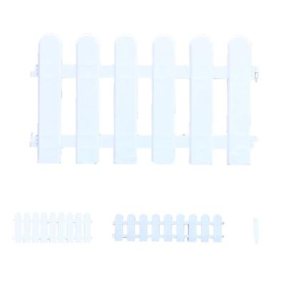 White Edgings Garden Picket Fence Ornamental Grass Lawn Flowerbeds Plant Borders for Indoor and Outd