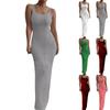 Women's Fashion Straps Casual Tight Sleeveless Solid Color Slim Temperament Dresses