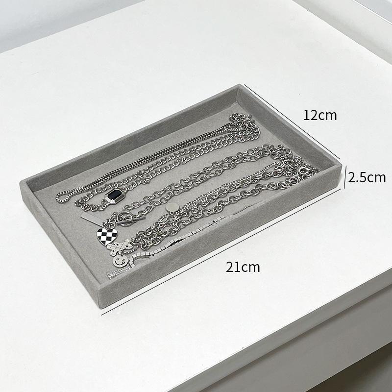 Jewelry Organizer Tray Stackable Velvet Jewelry Trays Drawer Inserts Earring Organizer Case For Women Jewelry Storage Display