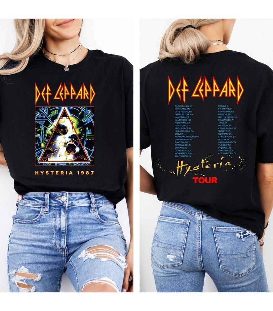 Def-Leppard And Journey Summer Stadium Tour 2024 Shirt Rock Music Shirt Unisex T-Shirt M