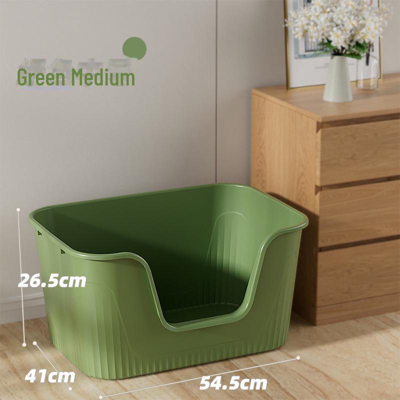 

Открытый кошачий туалет с защитой от брызг и ковриком - Easy Clean Kitten Toilet Cat Litter Box