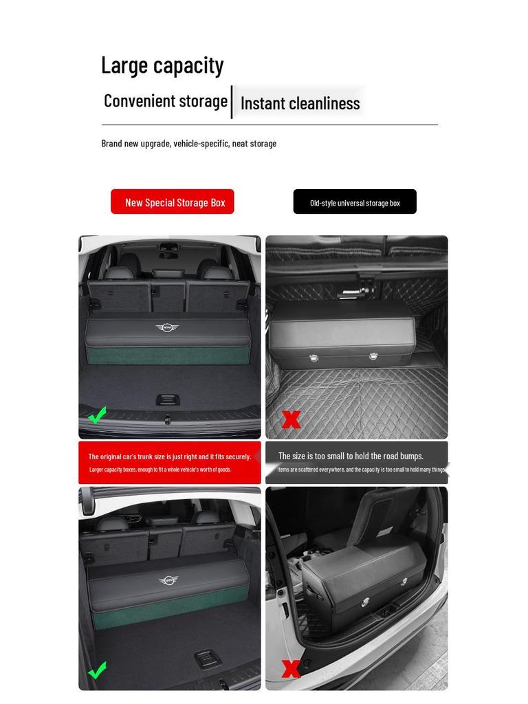 Scatola portaoggetti pieghevole per bagagliaio Mini Cooper