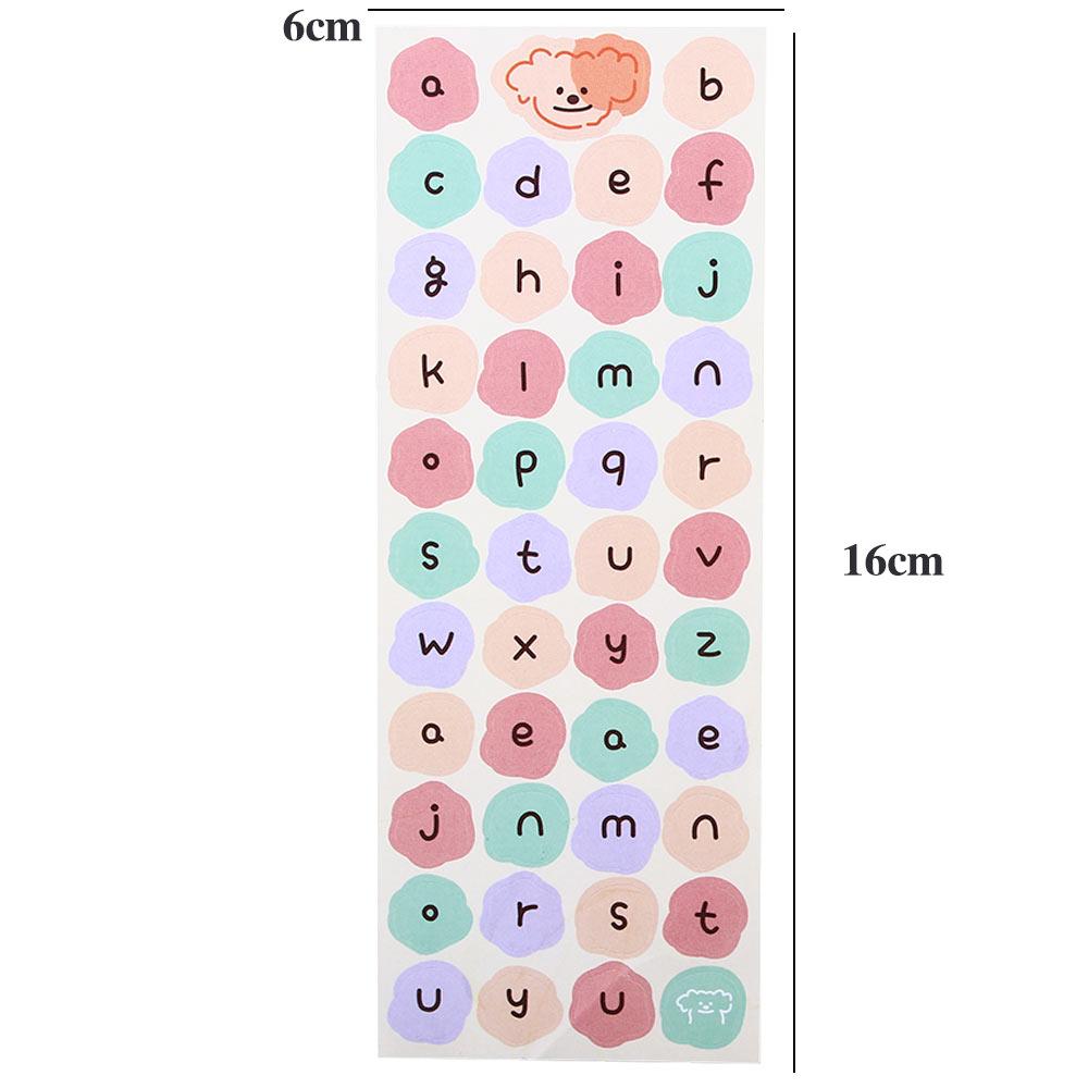 Stationery Sticker Cartoon Dog Sticker English Letter Label Sticker English Uppercase Lowercase