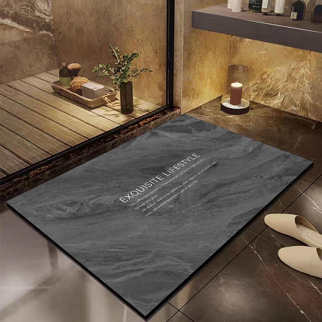 Luxury Diatomaceous Earth Bathroom Floor Mat: Absorbent, Quick-Drying, Dirt-Resistant, Non-Slip