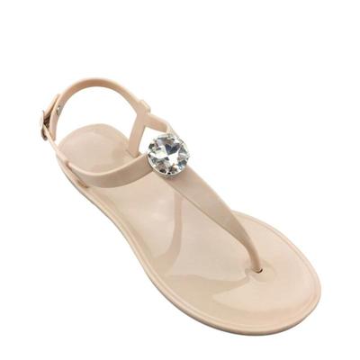 Sandale de modă Femei PVC cu Talpă Plată Casual de Exterior Plajă Minimaliste Cristal Diamant Pantofi de Damă Sandalias Mujer Sandalias