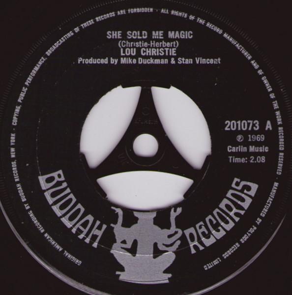 

7inch Record LOU CHRISTIE - She Sold Me Magic 201073 Buddah Records 1969 UK Pop Used