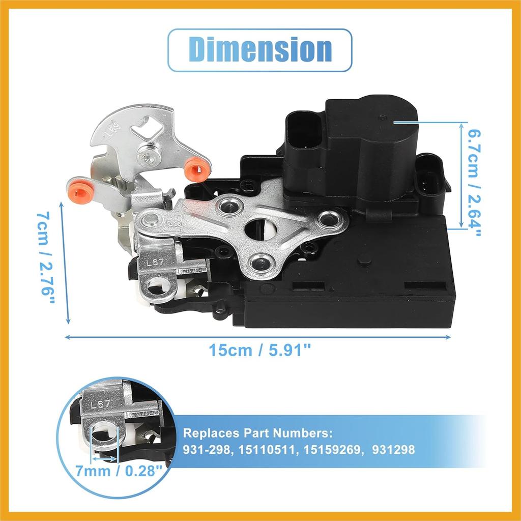 Rear Door Liftgate Lock Actuator Motor Trunk Latch for Chevrolet Trailblazer 2002-2009 for Buick Rainier 2004-2007 for GMC Envoy XL XUV 931-298