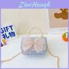 Zaino Moda per Bambini con Decorazione di Perle Artificiali e Fiocco di Pizzo per l'Uso Quotidiano Scolastico