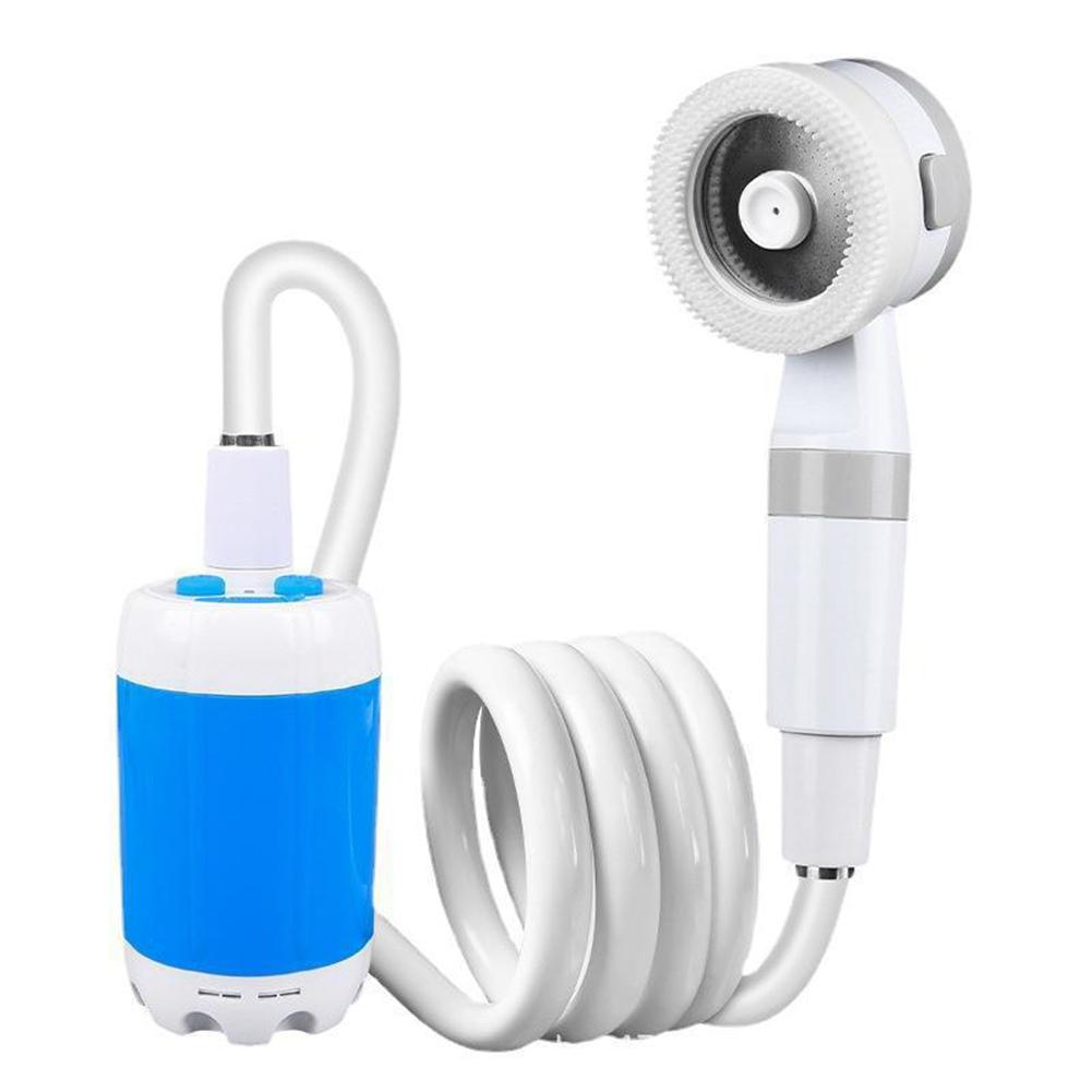 Portable Camping Shower Pump with Digital Display Upgraded Rechargeable Electric Shower Pump for Outdoor Shower Pets Car Washing