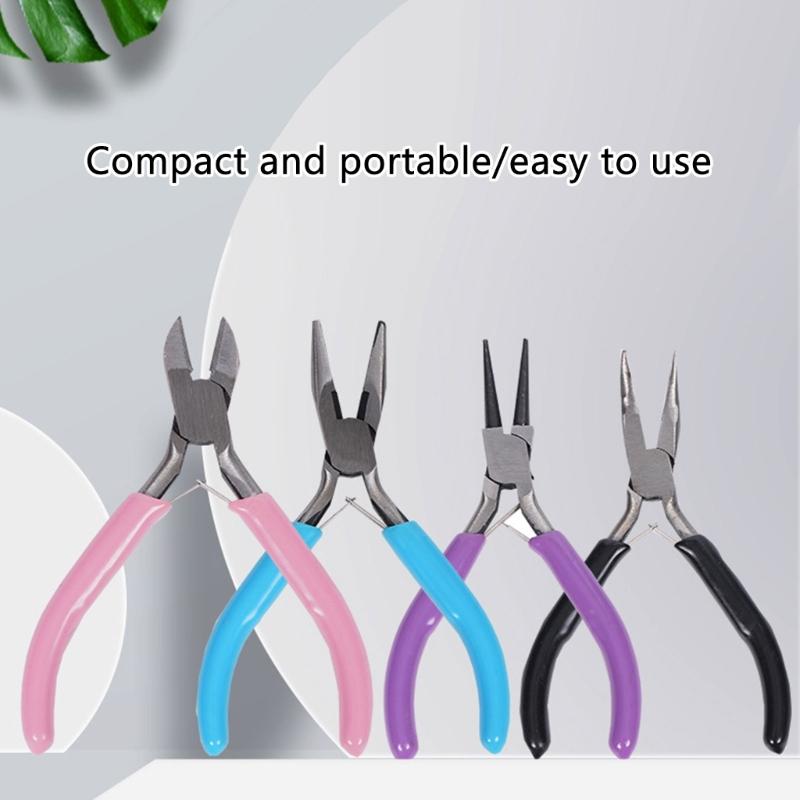 4Pcs Jewelry Making Tool Wire Cutter Round Nose Pliers Set Jewellery Making Tool for Jewellery Making Jewellery Repair