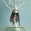 Halloween Hanging Ghost Skull Decoration: Spooky Foam Skull Head Lace Ornament