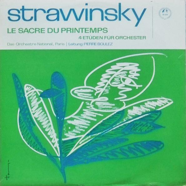 

LP Record IGOR STRAVINSKY ORCHESTRE NATIONA Le Sacre Du Printemps 4 Etden F M2324 Concert Hall Germany Classical Used