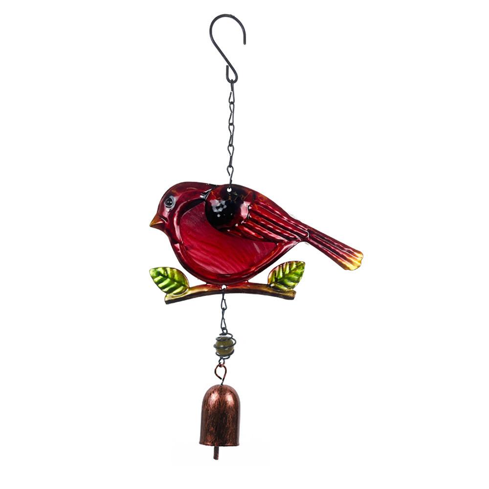 Bird Garden Wind Chime With Handcrafted Metal And Glass For Garden Patio Decor