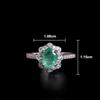 925 sterling silver Ring natural oval 6*8mm Emerald Flower shape design fine jewelry for women's Anniversary and Banquet gifts