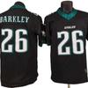 American Football Jersey 3rd Generation Philadelphia Eagles 26 Barkley Black Embroidered Sports Uniform