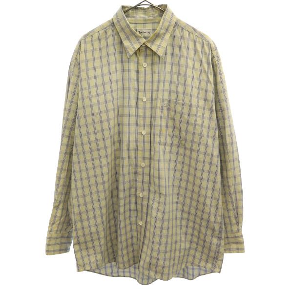 

Burberrys check Long sleeve shirt LY Gray Men s Used