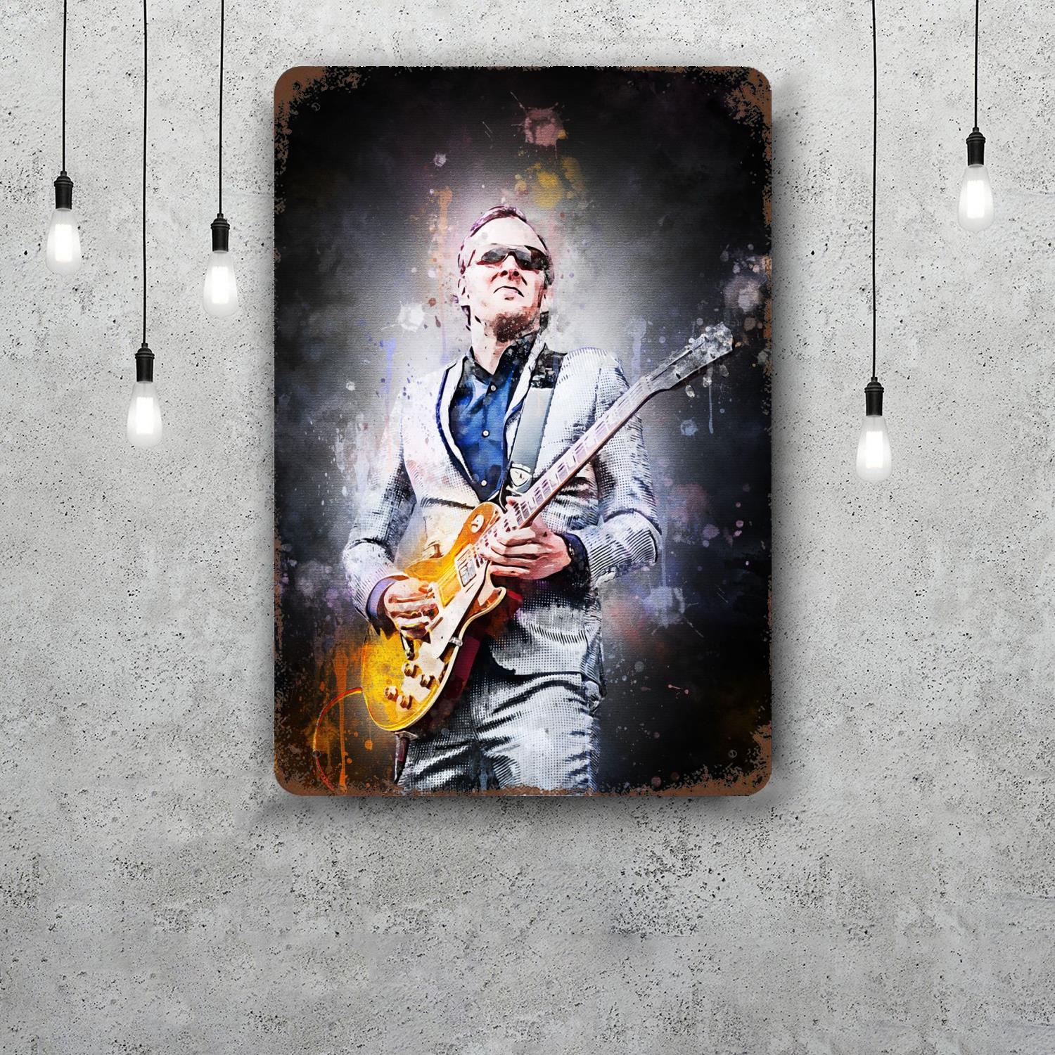 

Band Joe Bonamassa Classic Poster Rusty Metal Plaque Retro Decorative Plate Bar Man Cave Garage Club Metal Sign Wall Decoration 20x30cm（7.8x11.8inch）