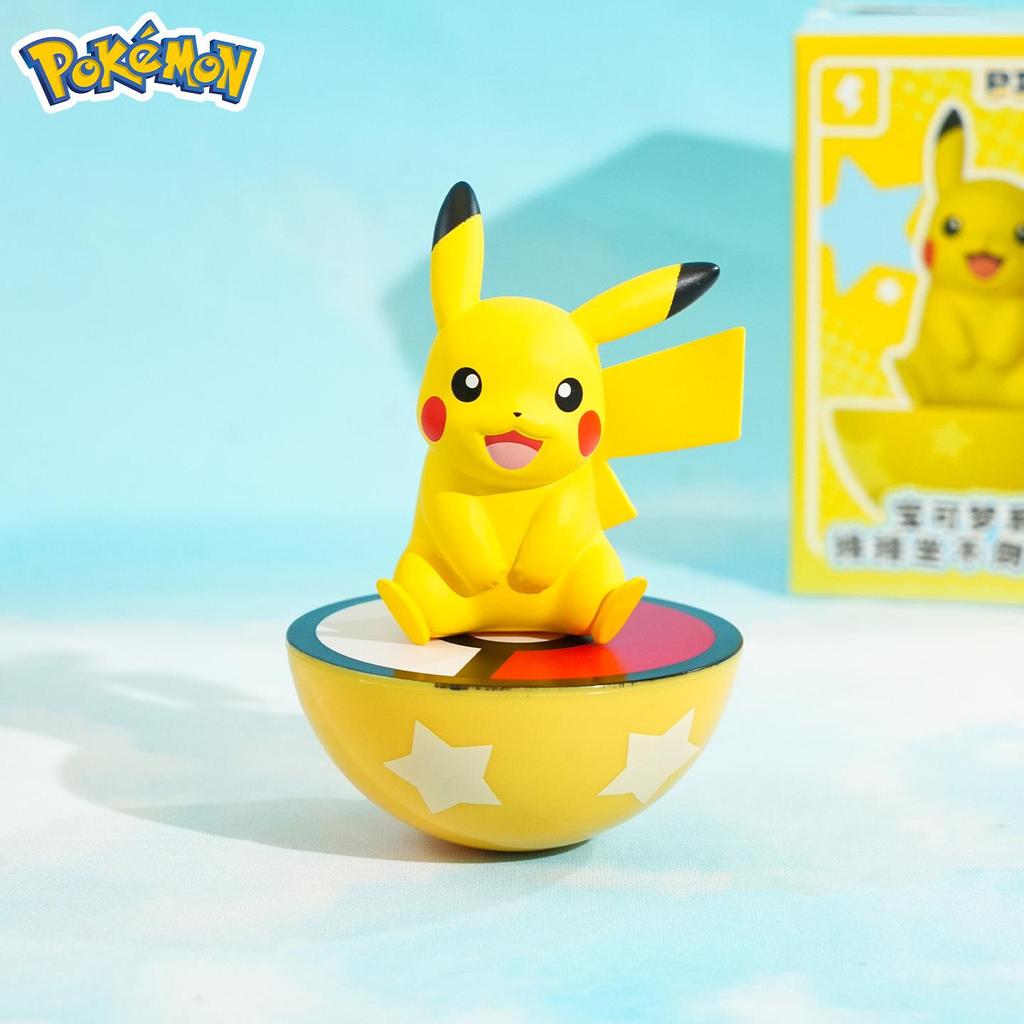 Pokémon Sitting Figurine Series: Roly-poly Decompression Toy for Home or Office Decor