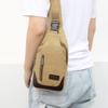 Men's Korean-Style Canvas Crossbody Chest Bag - Trendy Casual Small Shoulder Backpack