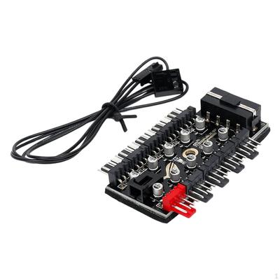 -Pin PWM Cooler Fan, HUB Splitter Extension Socket, 12V Power Supply Controller