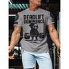 T-shirt High Quality Cotton Men's Short Sleeve Top 3D Printed Weightlifting Skull Muscle Men Tough Guy Fitness Short Sleeve