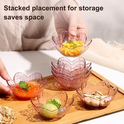 5 sztuk Talerzyki do sosu Sakura Talerzyk na przyprawy PP do Sushi Hot Pot BBQ Bez BPA Stackable Uchwyt na gorące i zimne sosy Urocza zastawa stołowa na imprezę domową