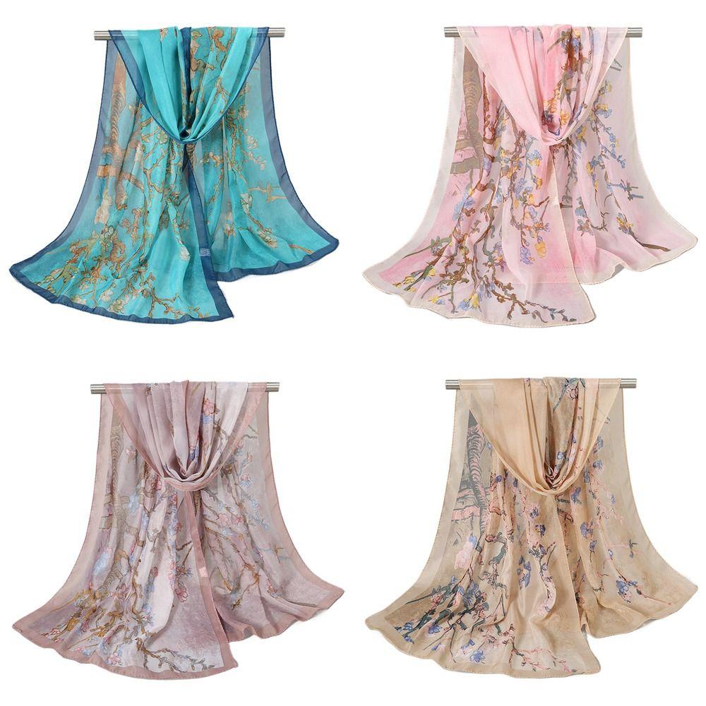 Thin Sunscreen Shawl Soft Shawl Silk New Chiffon Scarf