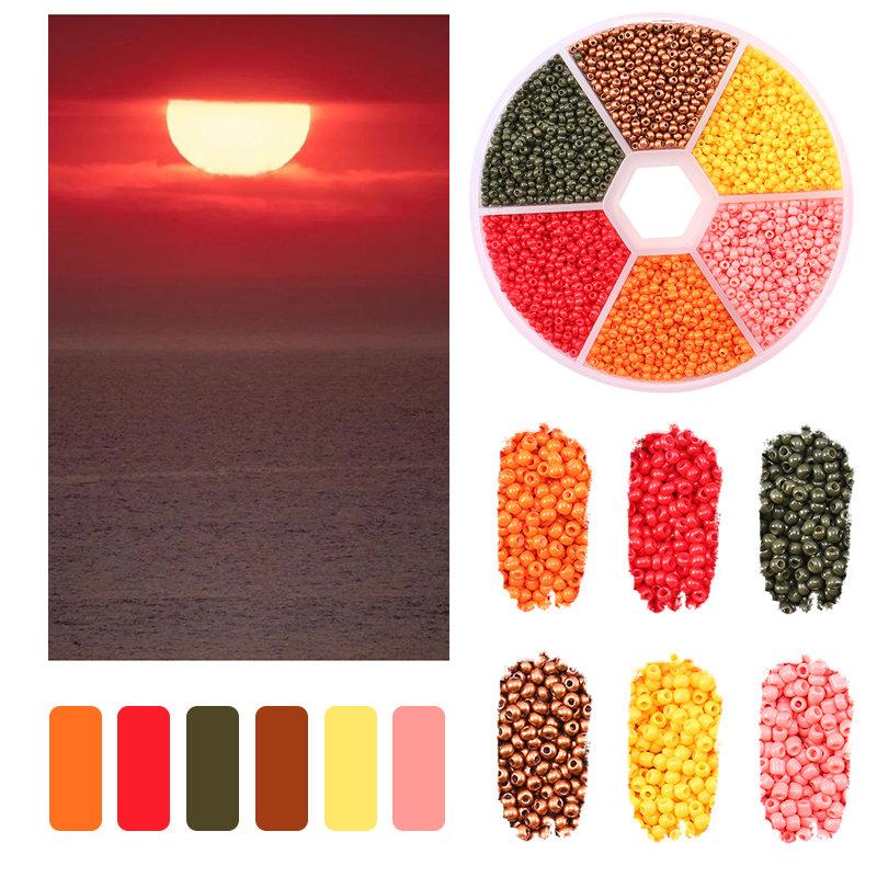 2mm Seed Beads Kit Small Beads For Needlework Craft Round Glass Jewelry Beads For Jewelry Making Bracelet Necklace Handmade DIY