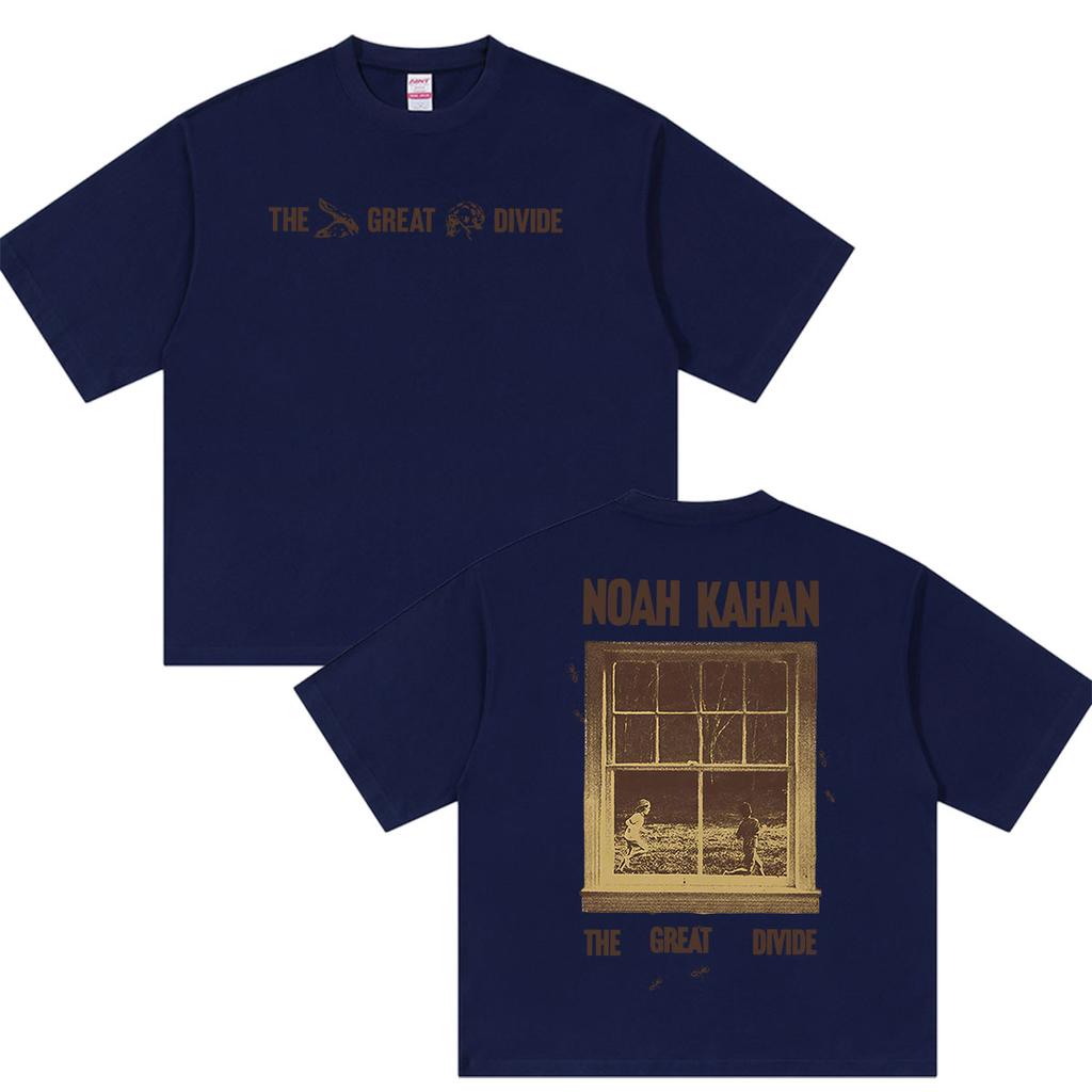 Noah Kahan The Great Divide Tour 2026 Grafik T-Shirts Unisex Damen Harajuku Vintage Hip Hop Oversized Baumwoll-T-Shirt Streetwear