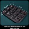 12/6 Grid Cake Mold Square Mini Bread Burger Muffin Cupcake Mold For Household Non-Stick Baking Pan Oven Trays Pastry Tool