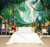 Fantasy Forest Tapestry, Dreamy Enchanted Wall Art with Glowing Bridge & Butterflies for Cozy Bedroom & Aesthetic Spaces