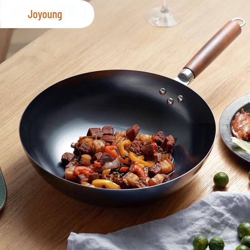 Joyoung 32CM Refined Iron Stir-fry Wok