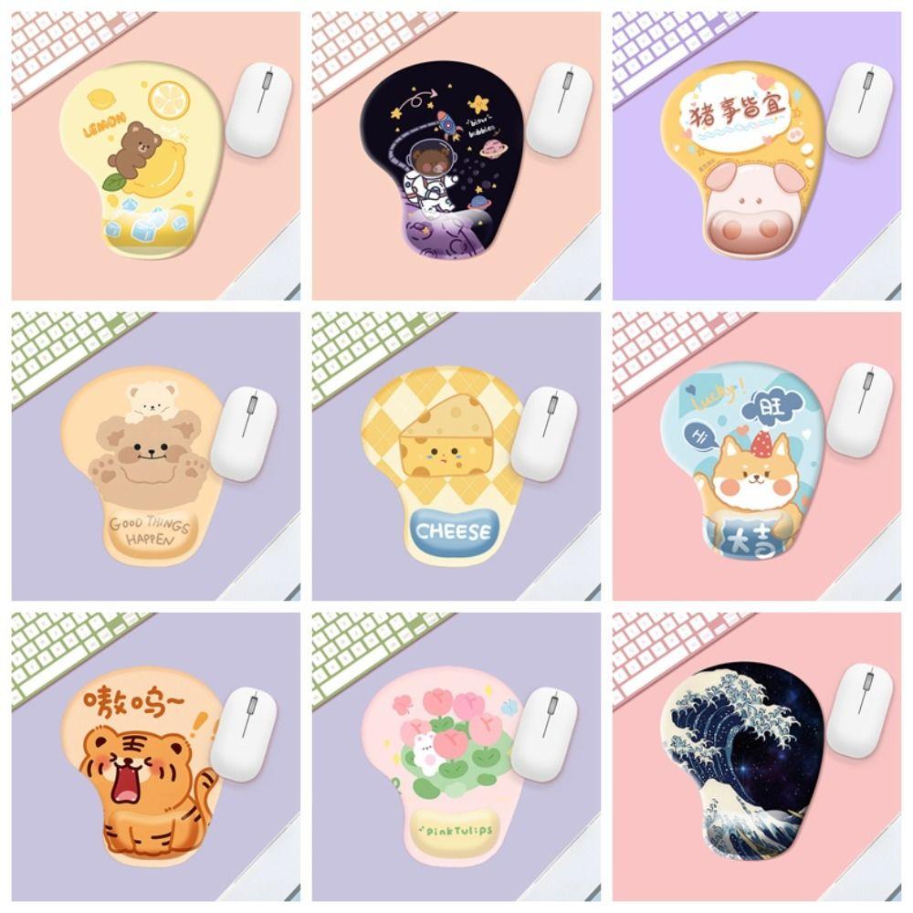 Non Slip Hand Support Mouse Mat Ergonomic Office Accessories Cartoon Wrist Rest Mousepad Office