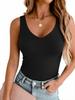 2026 Women's Spring/Summer Slim Basic Deep V-Back Sleeveless Tank Top