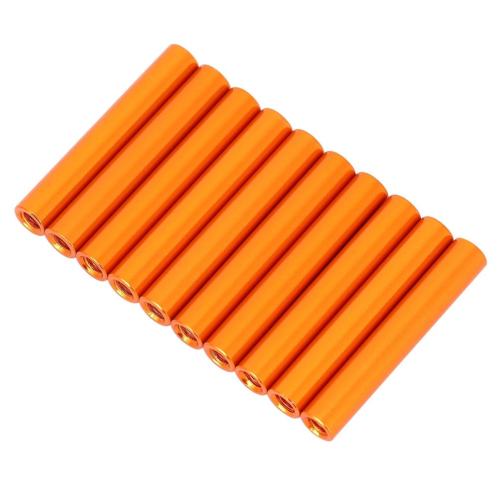 10Pcs M3x30 Round Aluminum Standoff Column Spacer Stud Fastener Rods Orange