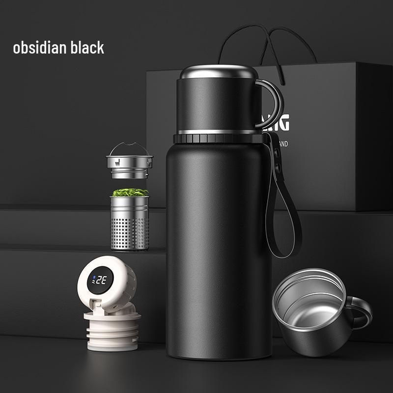 316 Stainless Steel Men's Large Capacity Insulated Outdoor Travel Mug with Tea & Water Separation, Custom Logo