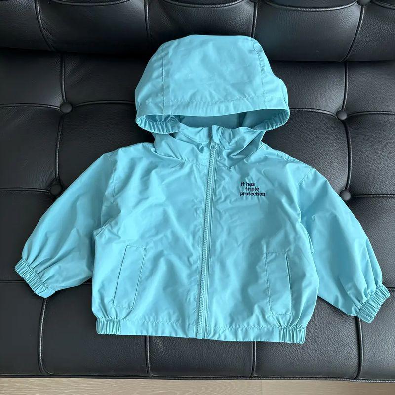 

Ветрозащитная куртка с капюшоном для мальчиков на весну-осень 2025 - Новый стиль для детей и подростков Fabric Sample (Not a Jacket)