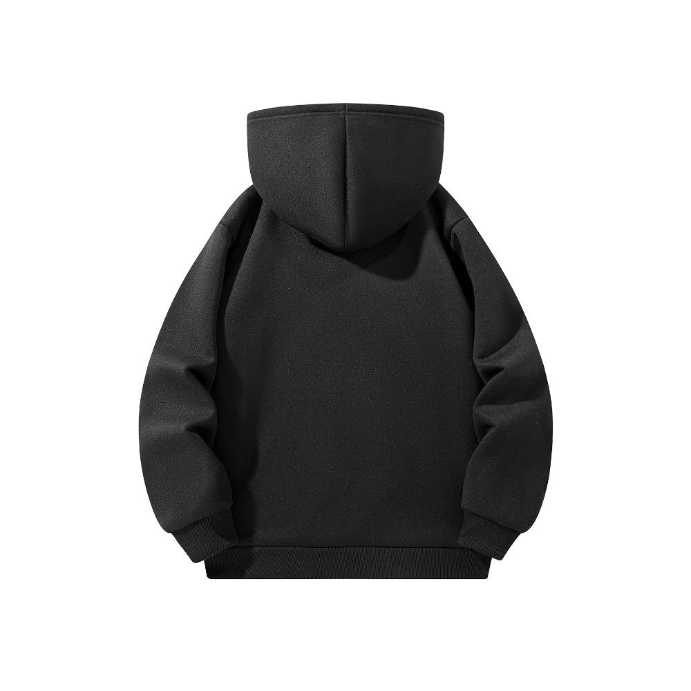 Erkek Yarım Fermuarlı Kapüşonlu Sweatshirtler Düz Renk Uzun Kollu Sweatshirtler Sonbahar Bol Spor Sıcak Eşofmanlar Moda Günlük Pullover