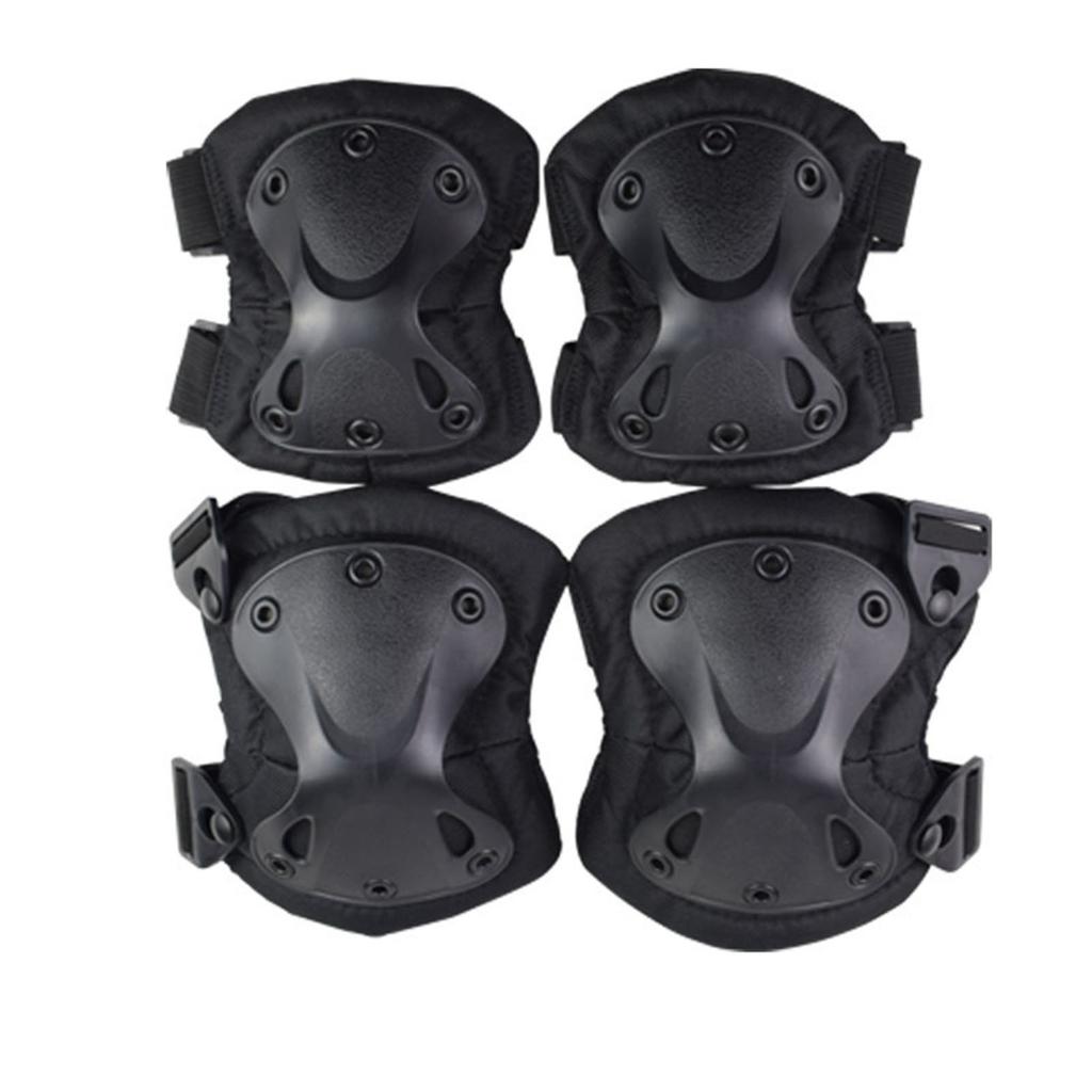Knee and Elbow Protector Set Motorcycle Knee and Elbow Pads for Adults Cycling Biking Nylon